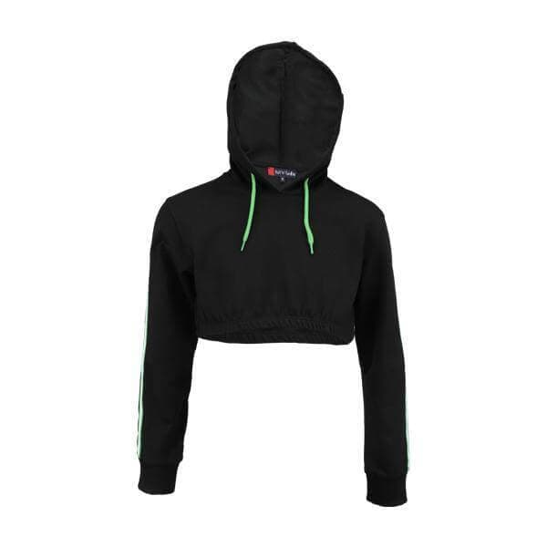 BLACK L/S HOODIE PULLOVER
