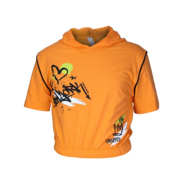 ORANGE S/S HOODIE T SHIRT Image