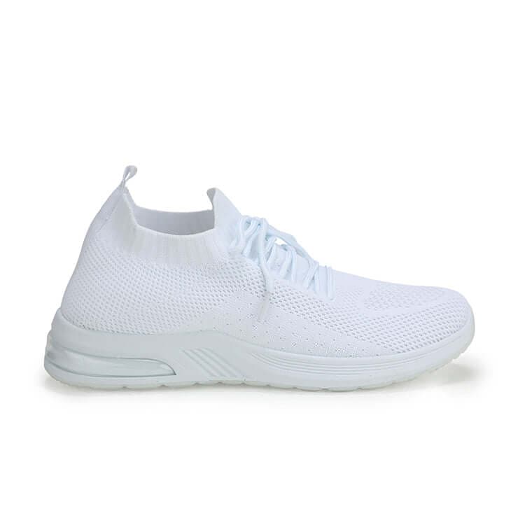 WHITE  LACE UP  SNEAKERS