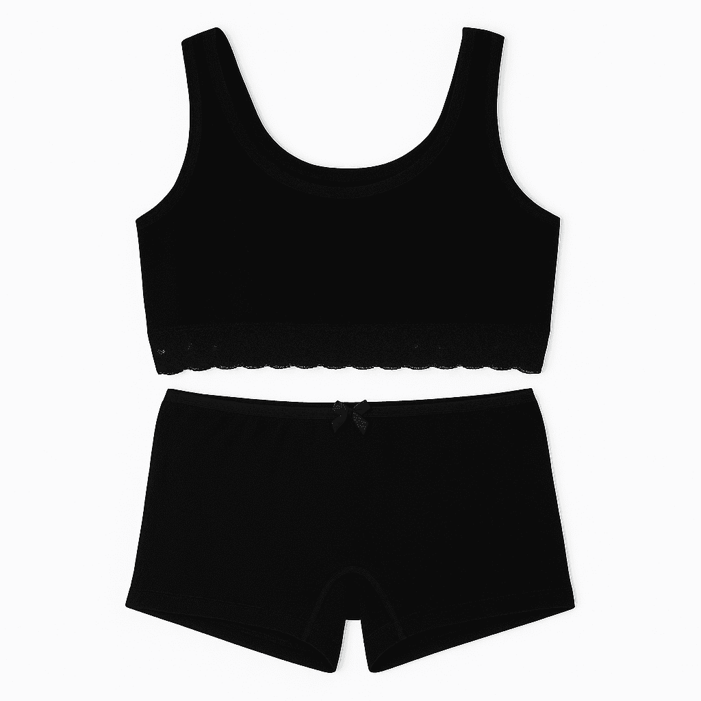 BLACK BRA TOP SET Image