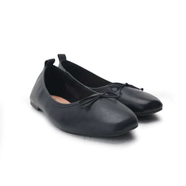 BLACK METALLIC BALLERINA
