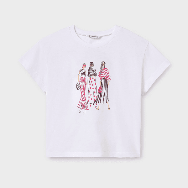 WHITE S/S PRINTED T-SHIRT Image