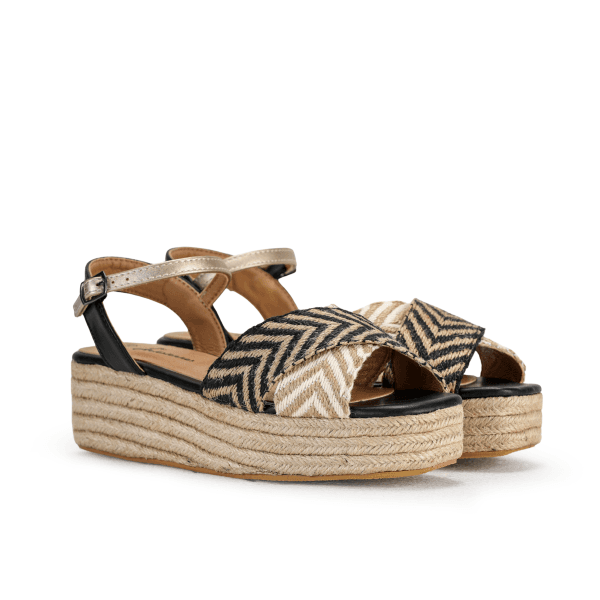 BEIGE WEDGE SANDALS Image