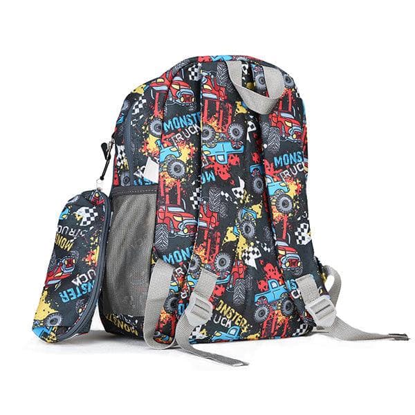 NAVY BLUE PRINTED BACKPACK SET