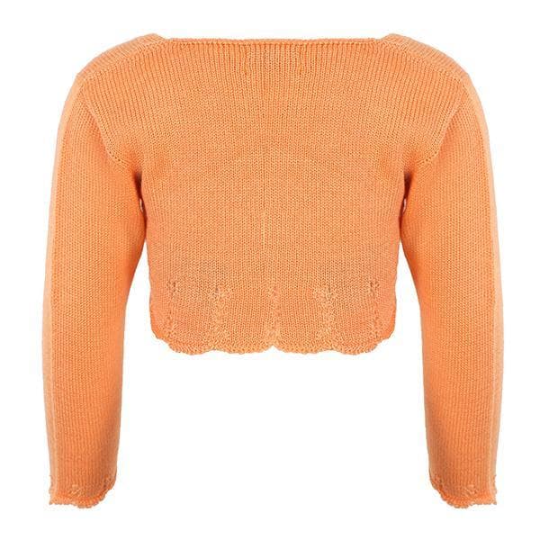 PUMPKIN KNIT BOLERO.