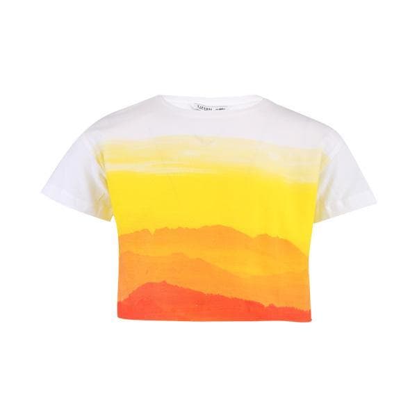 WHITE S/S HORIZON PRINT TSHIRT Image