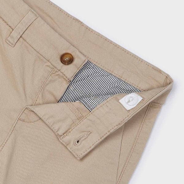 BEIGE TWILL CHINO SHORT