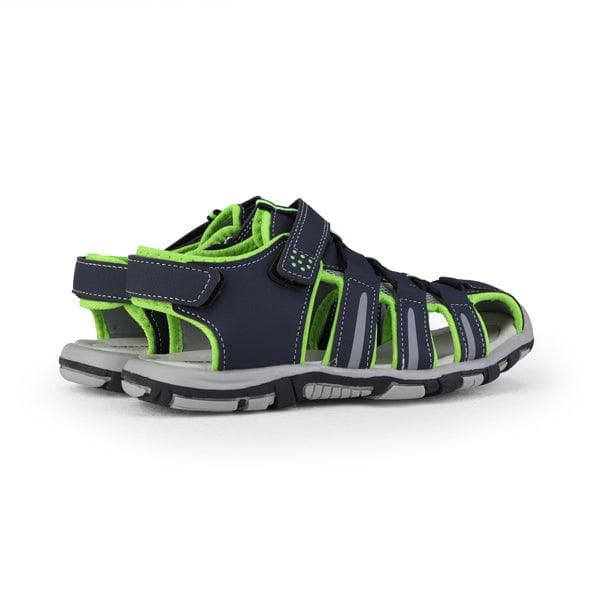 NAVY BLUE AND GREEN SANDALS