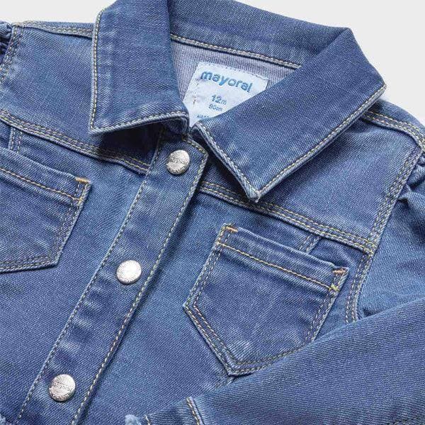 LIGHT BLUE DENIM JACKET FOR BABY GIRL.