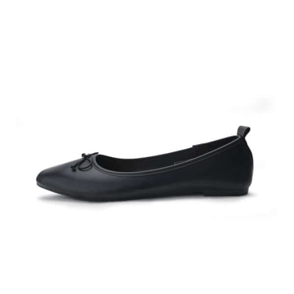 BLACK METALLIC BALLERINA