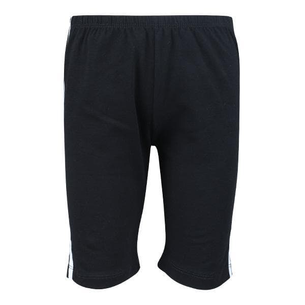 BLACK WITH WHITE TAPE BOYS BIKERS SHORT Image
