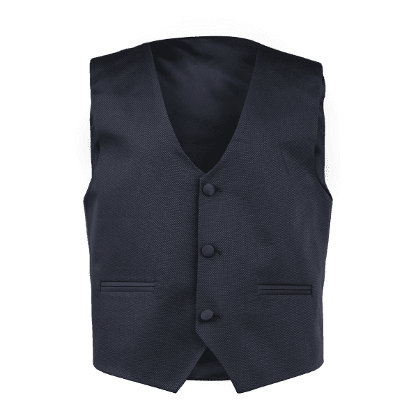 BLUE SATIN LAPEL 4 PIECE SUIT WITH VEST & BOW TIE