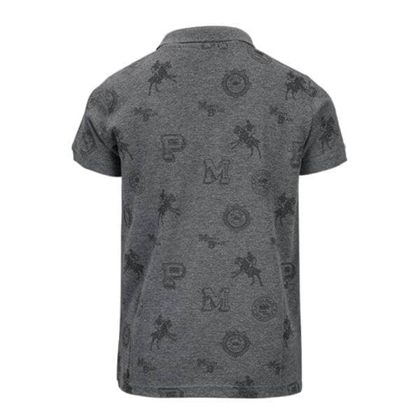 GREY S/S POLO T SHIRT