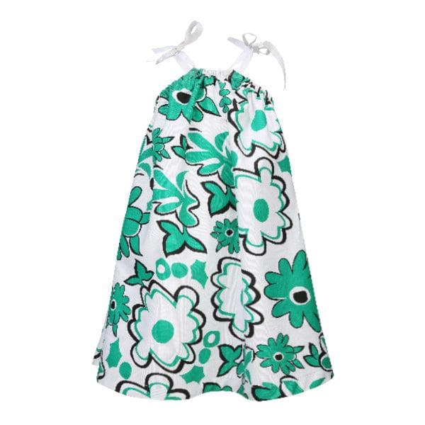 GREEN FLORAL SLEEVELESS DRESS
