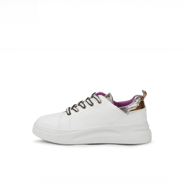 WHITE/GOLD SNAEKERS