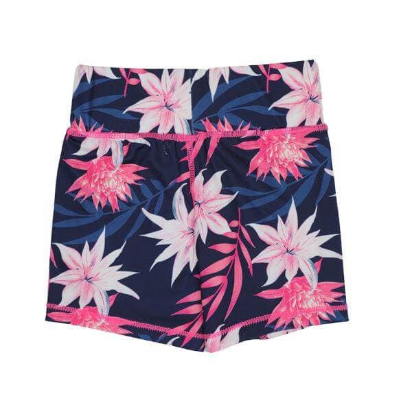 PINK/NAVY FLORAL PRINT SHORT