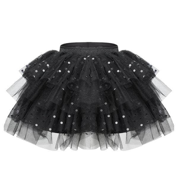 BLACK LAYERED NET SKIRT Image
