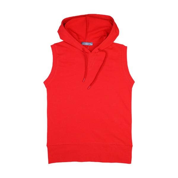 RED SLEEVLESS HOODIE