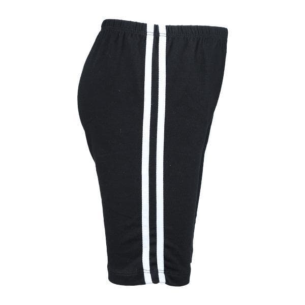 BLACK WITH WHITE TAPE BOYS BIKERS SHORT