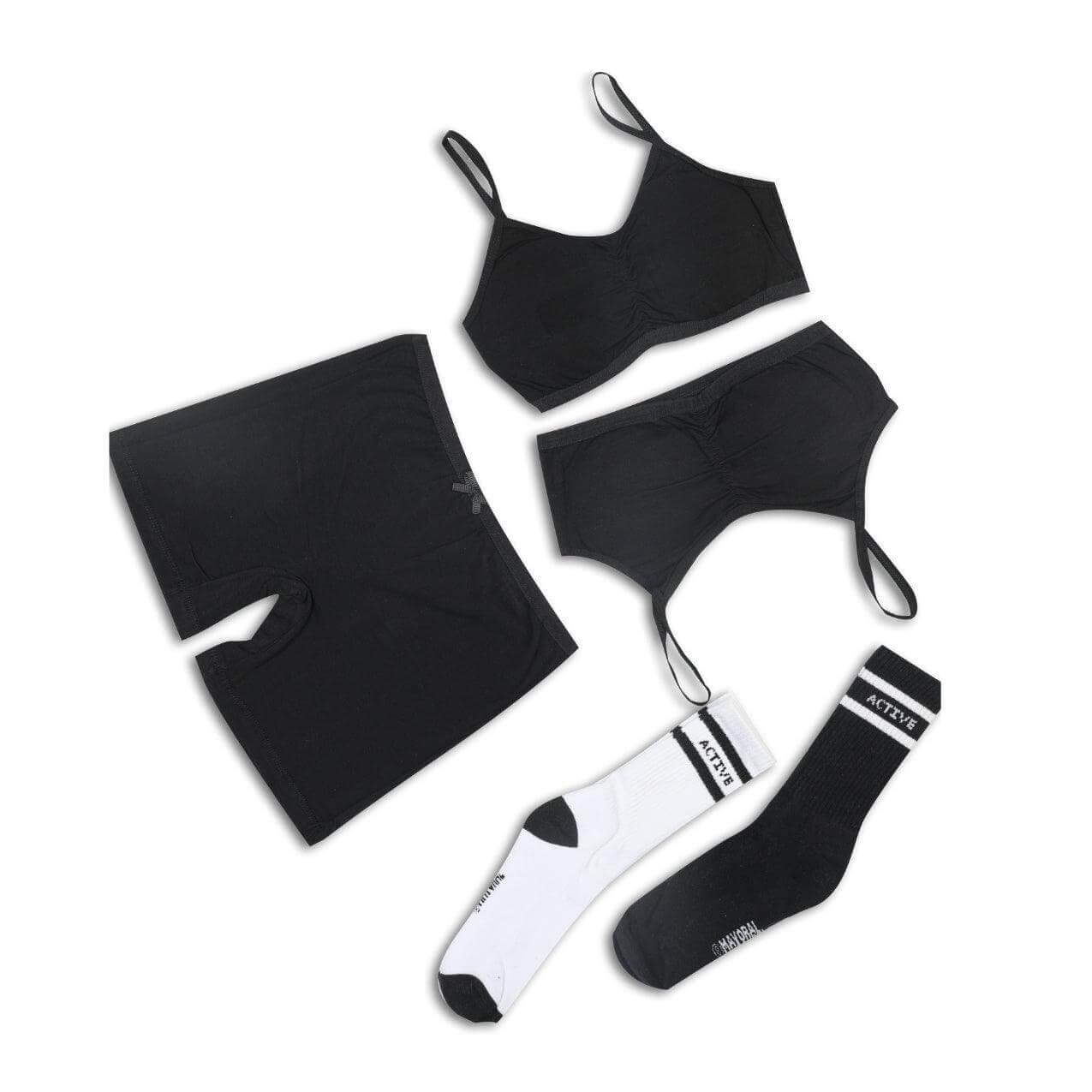 BLACK BRA TOP SET Image