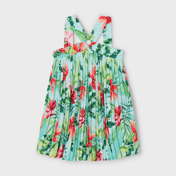 MULTICOLOUR PLEATED PRINTED DRESS Image