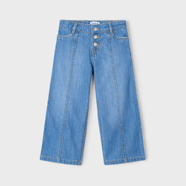 BLUE DENIM WIDE LEG TROUSER Image