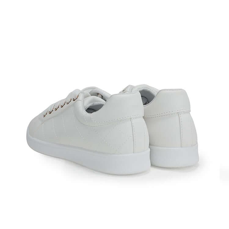 WHITE  LACE UP SNEAKERS