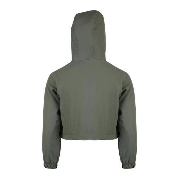 ARMY GREEN GIRLS L/S HOODIE