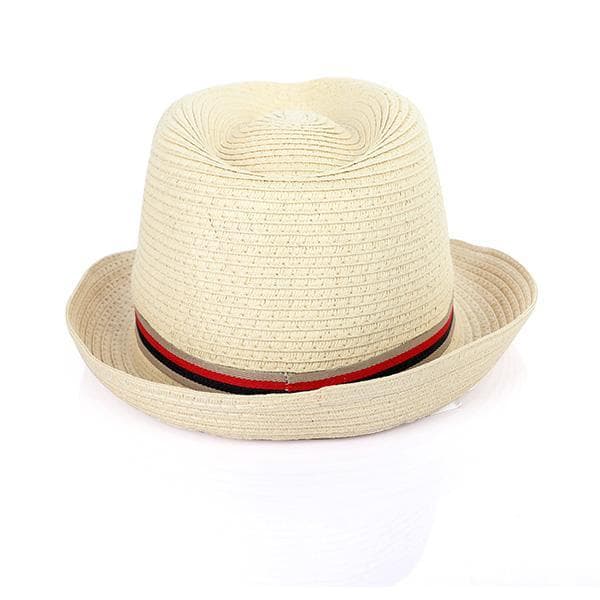 MULTI STRIPED TAPE FEDORA HAT