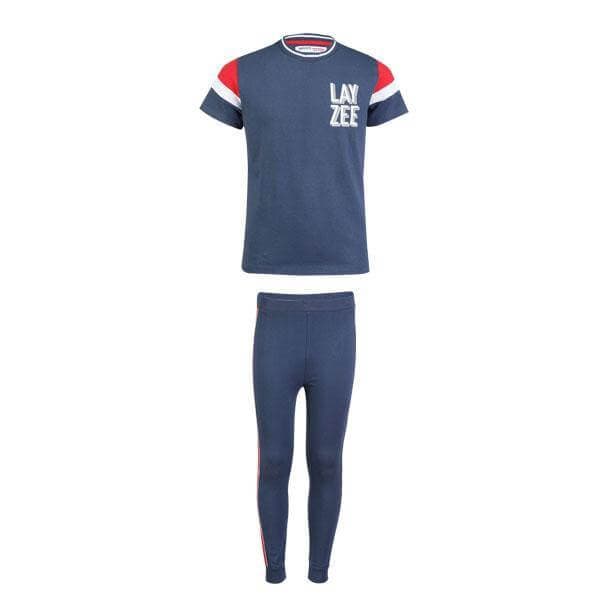 NAVY 2PCS LAYZEE PYJAMAS SET Image