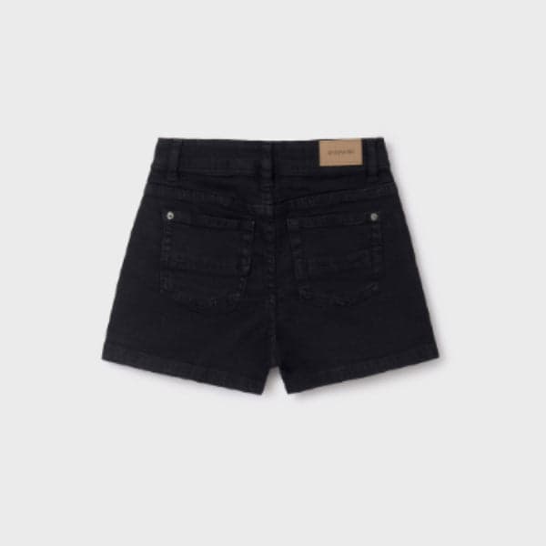 BLACK BASIC DENIM SHORT