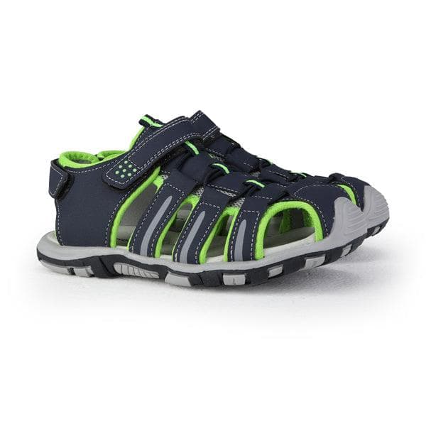 NAVY BLUE AND GREEN SANDALS