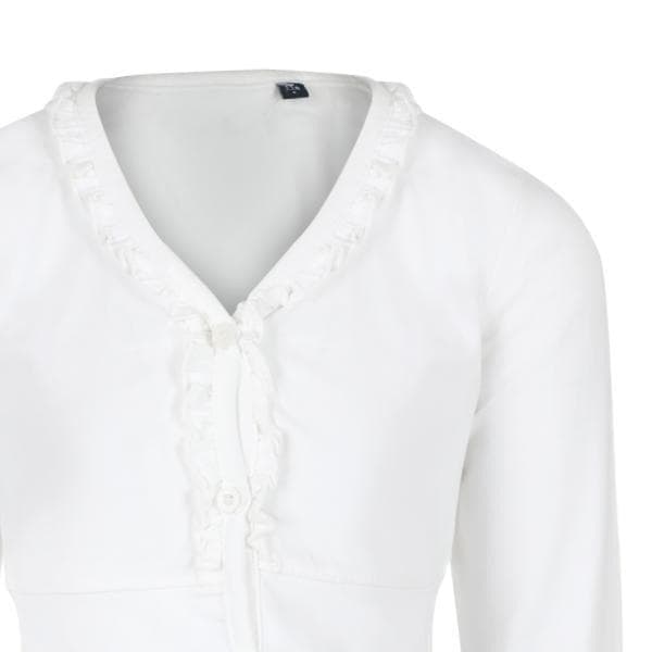 WHITE L/S KNITTED BOLERO