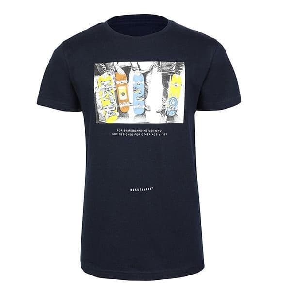 NAVY S/S SKATER PRINT T-SHIRT Image
