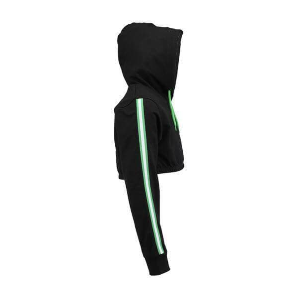 BLACK L/S HOODIE PULLOVER