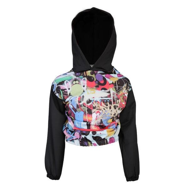 BLACK BRAPHIC L/S HOODIE Image