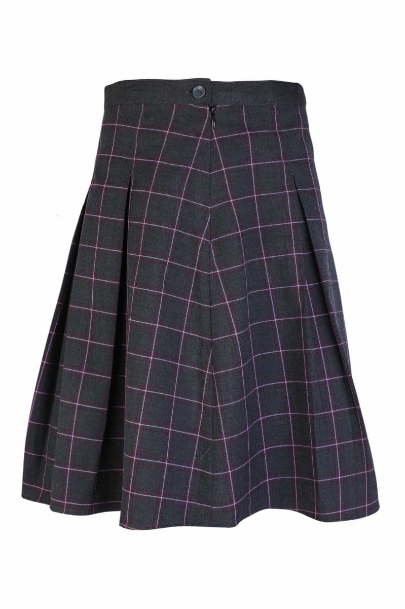 GREY CHARTER HOUSE PLEATED SKIRT