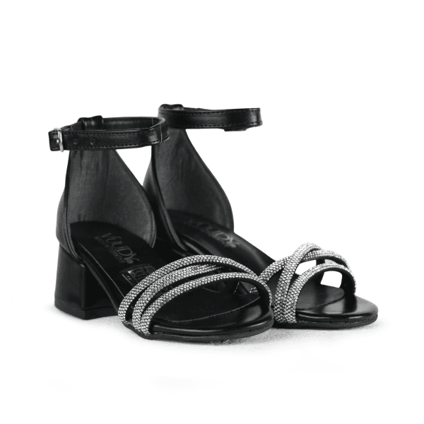 BLACK HEEL FORMAL SANDAL Image