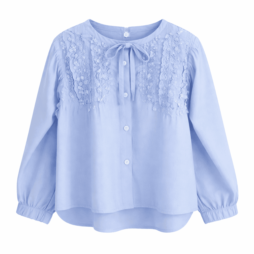 STRIPE BLUE  L/S BLOUSE Image