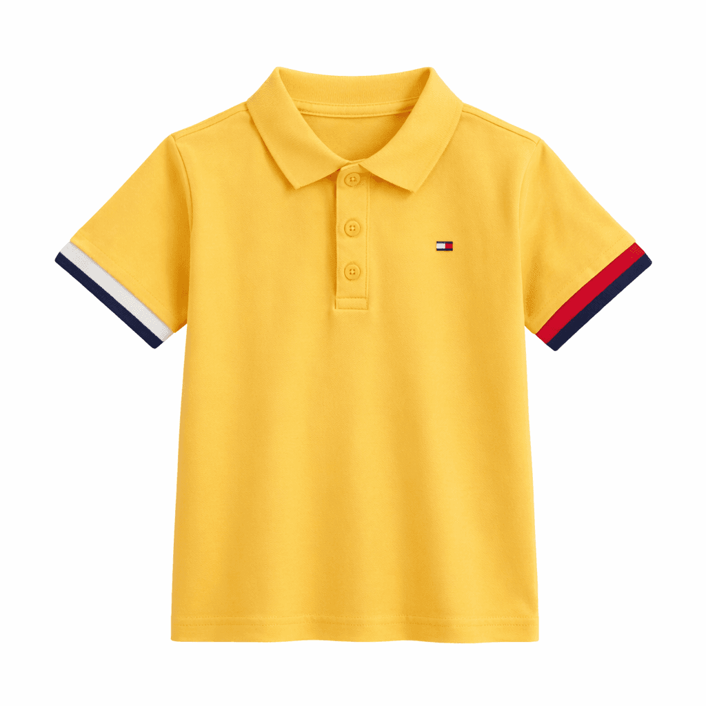 PLAIN YELLOW S/S POLO TSHIRT Image