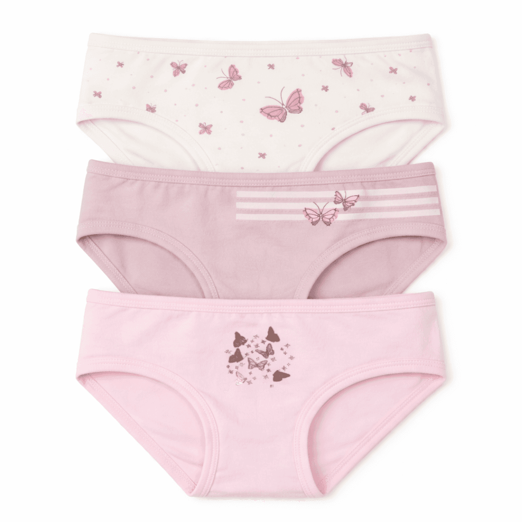 MULTICOLOR 3PCS PANT SET (PINK BUTTERFLY) Image